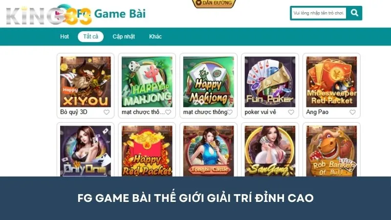 FG Game Bài: Bước vào thế giới giải trí đỉnh cao