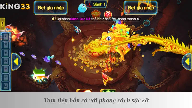 Tam tiên bắn cá với phong cách sặc sỡ