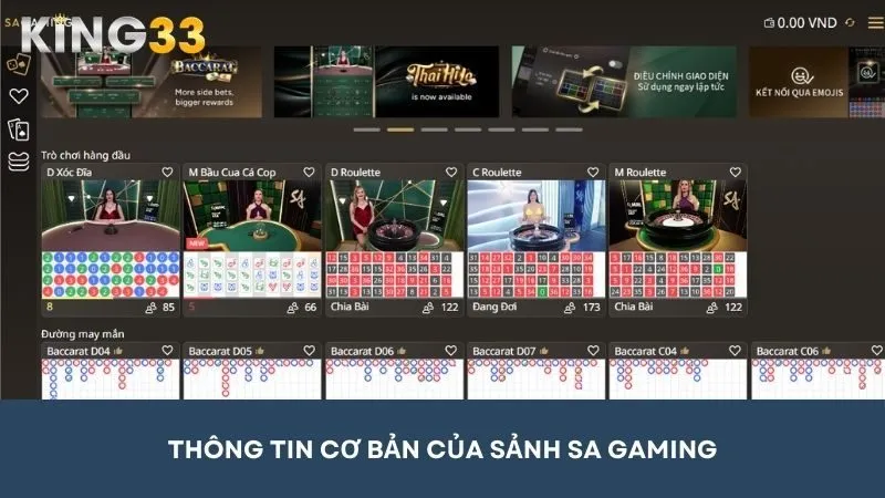 Những thông tin chính về SA Gaming